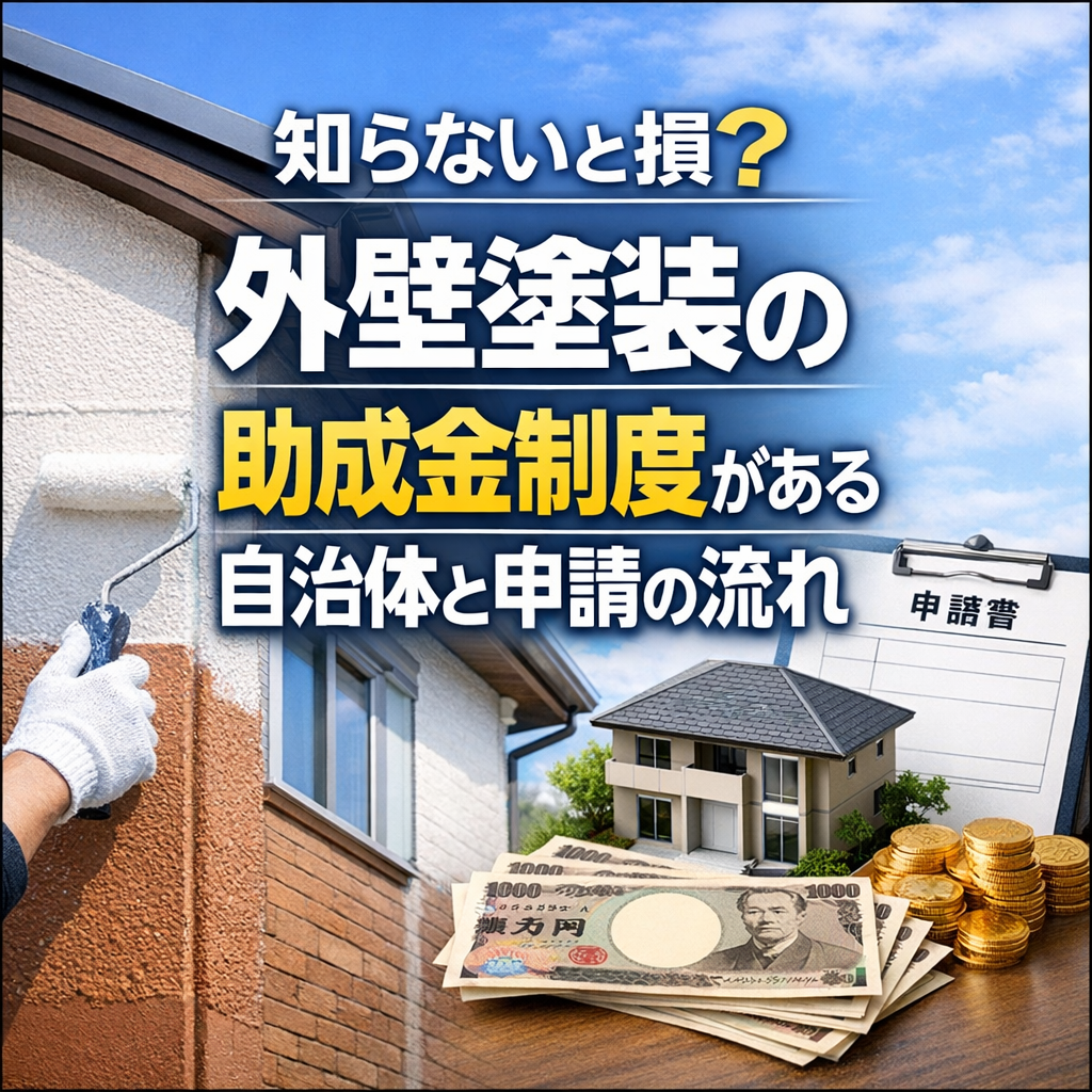 知らないと損？外壁塗装の助成金制度がある自治体と申請の流れ