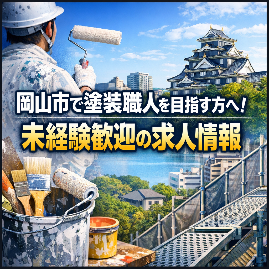 岡山市で塗装職人を目指す方へ！未経験歓迎の求人情報