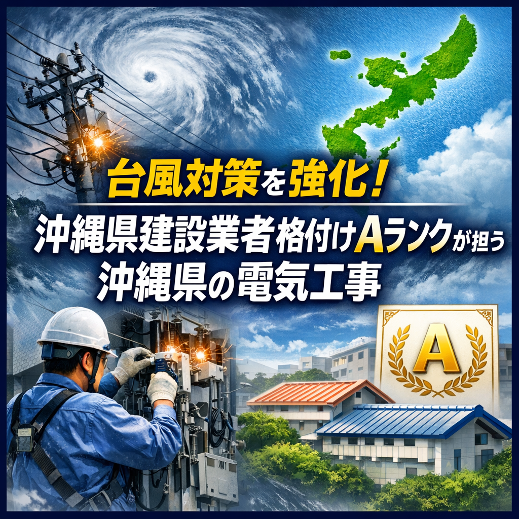 台風対策を強化！沖縄県建設業者格付けAランクが担う沖縄県の電気工事