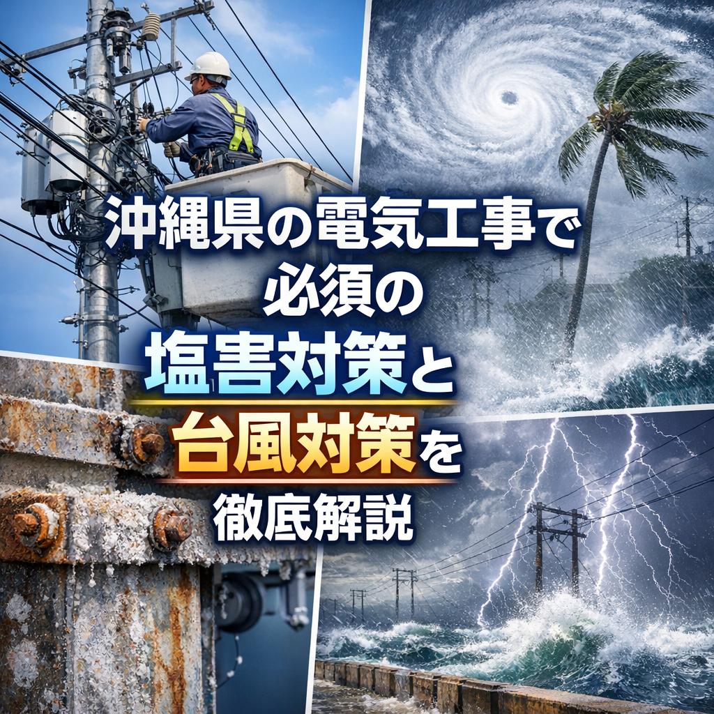 沖縄県の電気工事で必須の塩害対策と台風対策を徹底解説