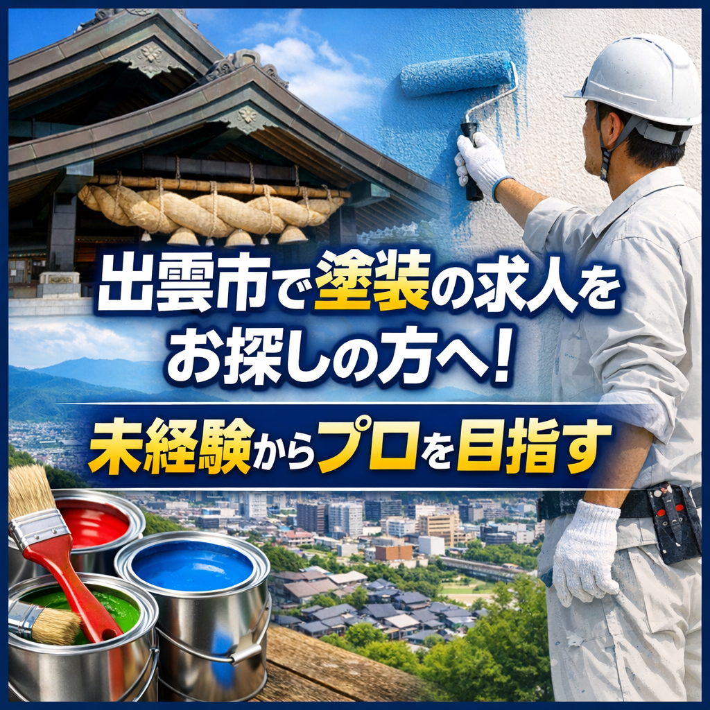 出雲市で塗装の求人をお探しの方へ！未経験からプロを目指す
