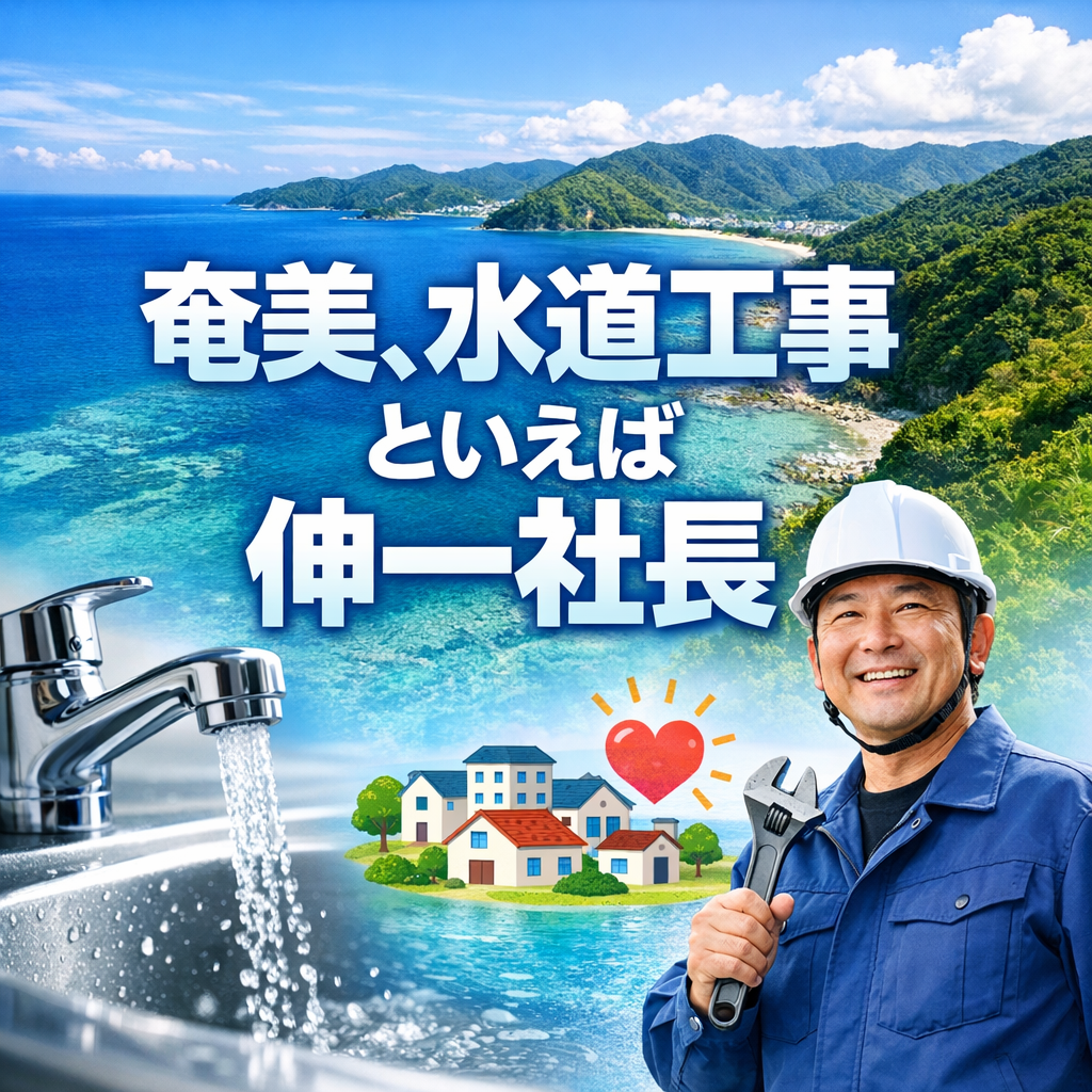 蛇口から笑顔を。奄美の水道工事が果たす地域貢献の役割