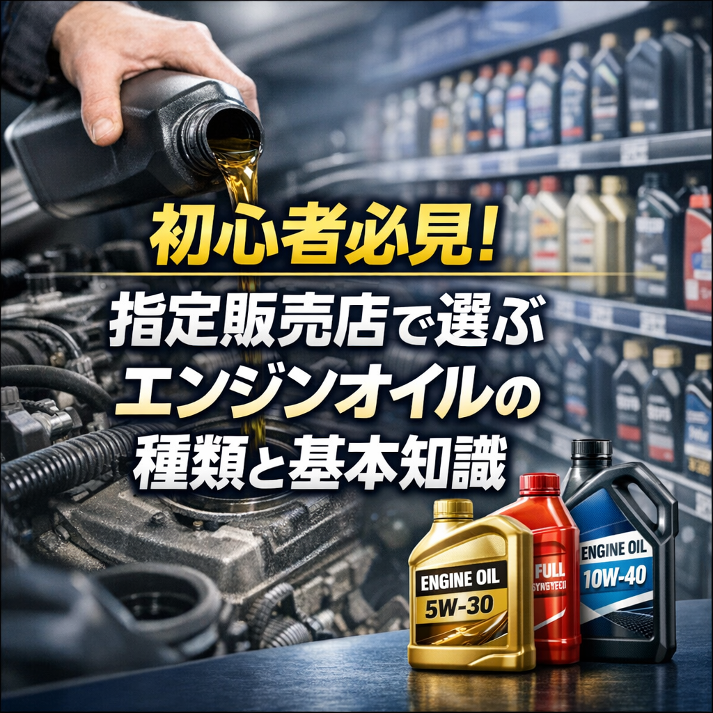 初心者必見！指定販売店で選ぶエンジンオイルの種類と基本知識