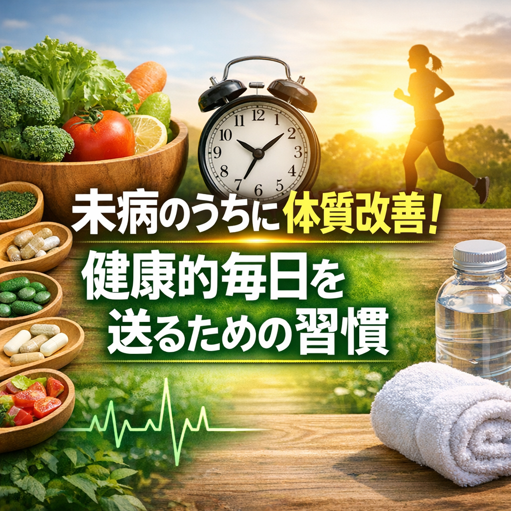未病のうちに体質改善！健康的な毎日を送るための習慣