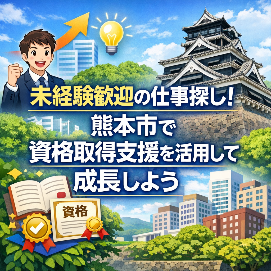 未経験歓迎の仕事探し！熊本市で資格取得支援を活用して成長しよう