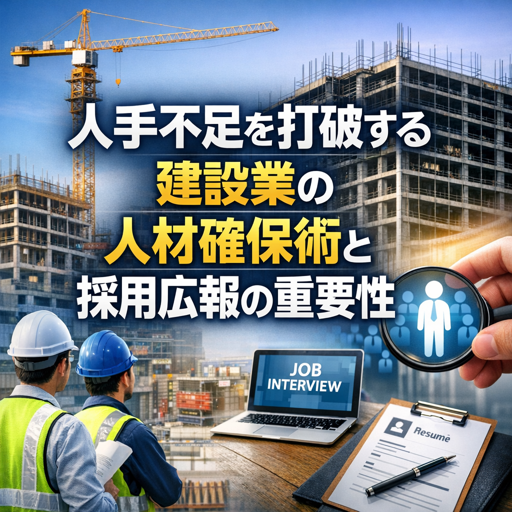 人手不足を打破する建設業の人材確保術と採用広報の重要性