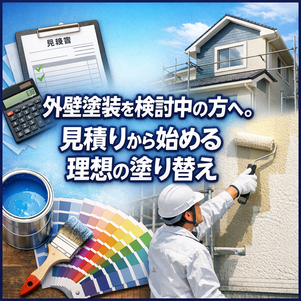 外壁塗装を検討中の方へ。見積りから始める理想の塗り替え