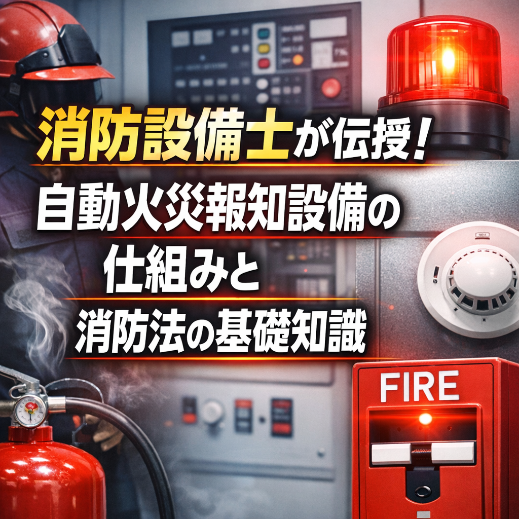 消防設備士が伝授！自動火災報知設備の仕組みと消防法の基礎知識