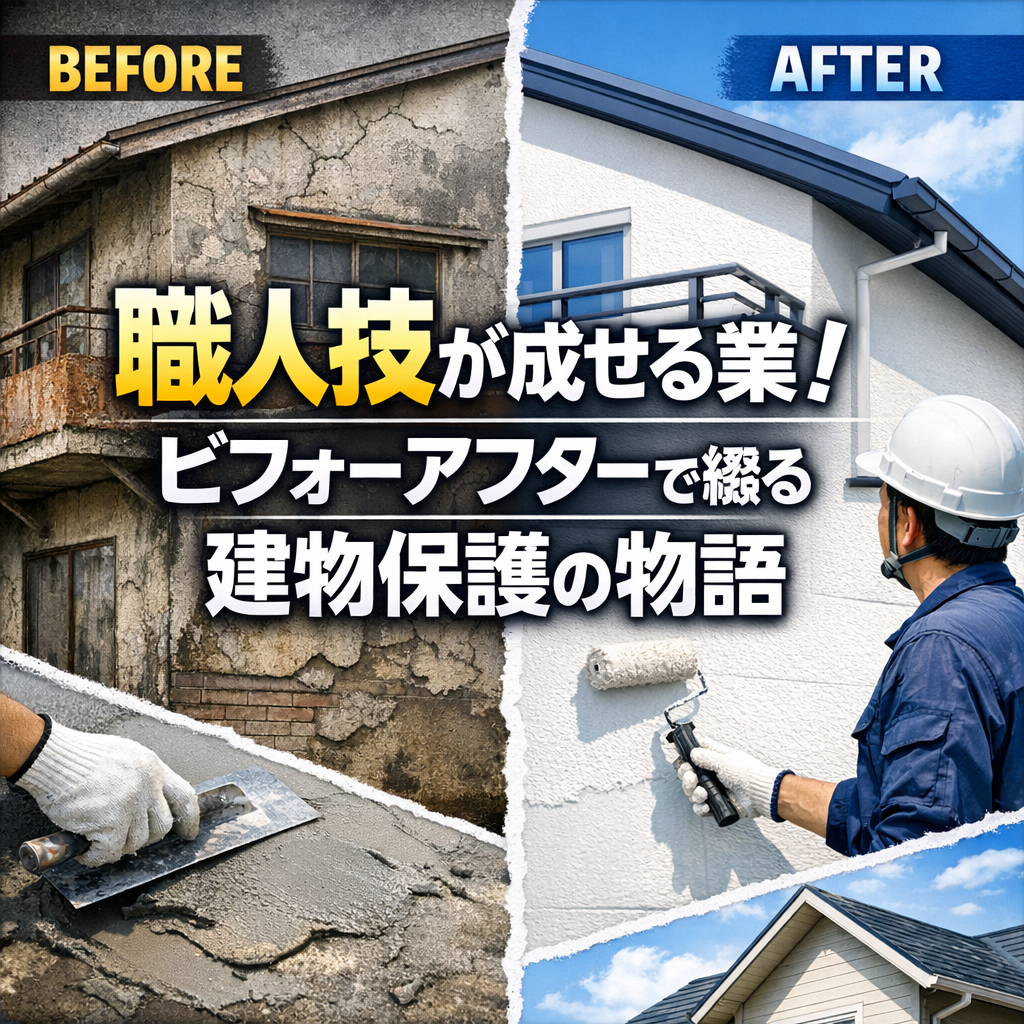 職人技が成せる業！ビフォーアフターで綴る建物保護の物語