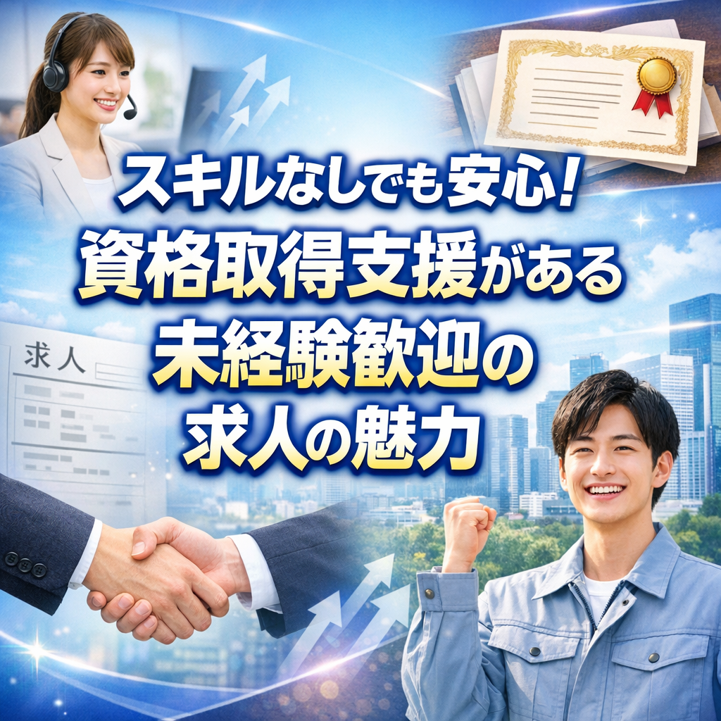 スキルなしでも安心！資格取得支援がある未経験歓迎の求人の魅力