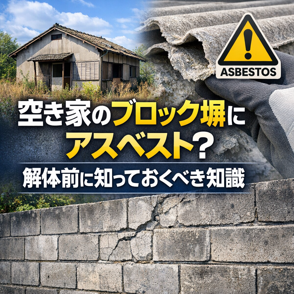 空き家のブロック塀にアスベスト？解体前に知っておくべき知識