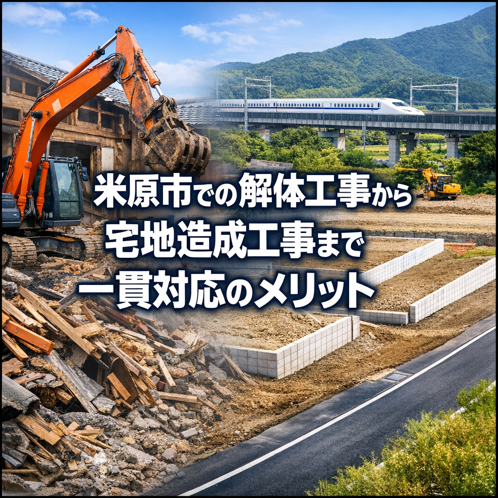 米原市での解体工事から宅地造成工事まで一貫対応のメリット