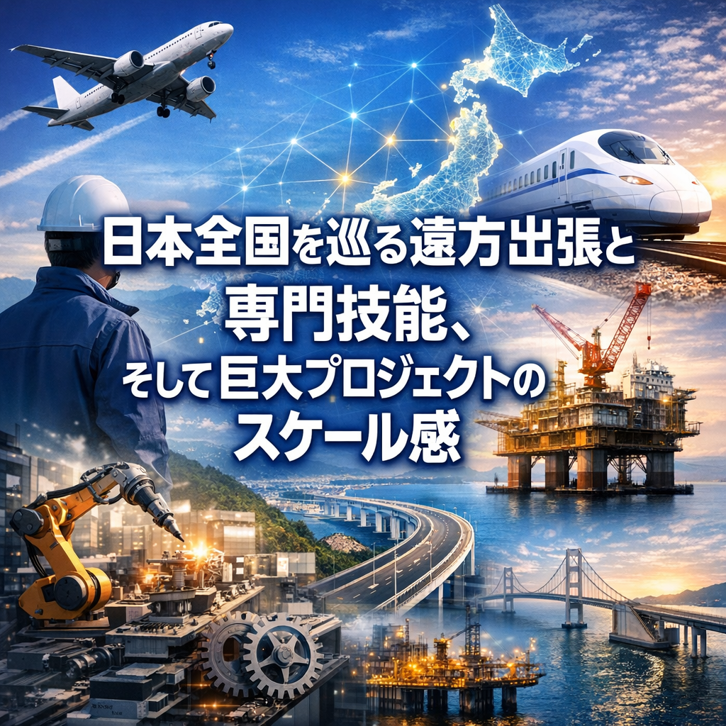 日本全国を巡る遠方出張と専門技能、そして巨大プロジェクトのスケール感