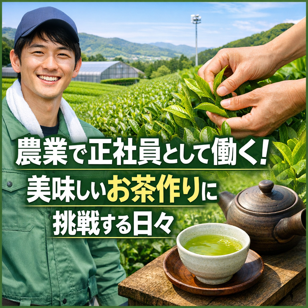 農業で正社員として働く!美味しいお茶作りに挑戦する日々
