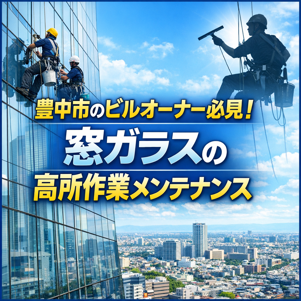 豊中市のビルオーナー必見！窓ガラスの高所作業メンテナンス