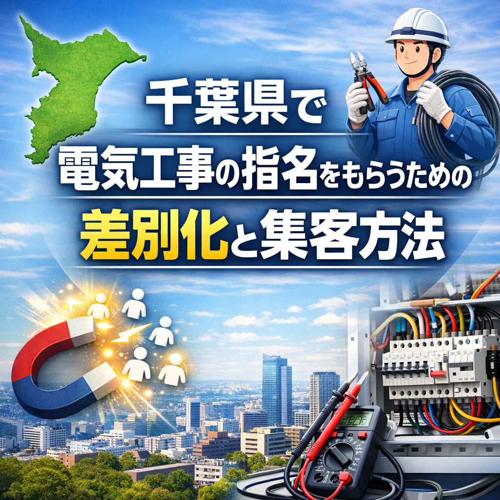 千葉県で電気工事の指名をもらうための差別化と集客方法