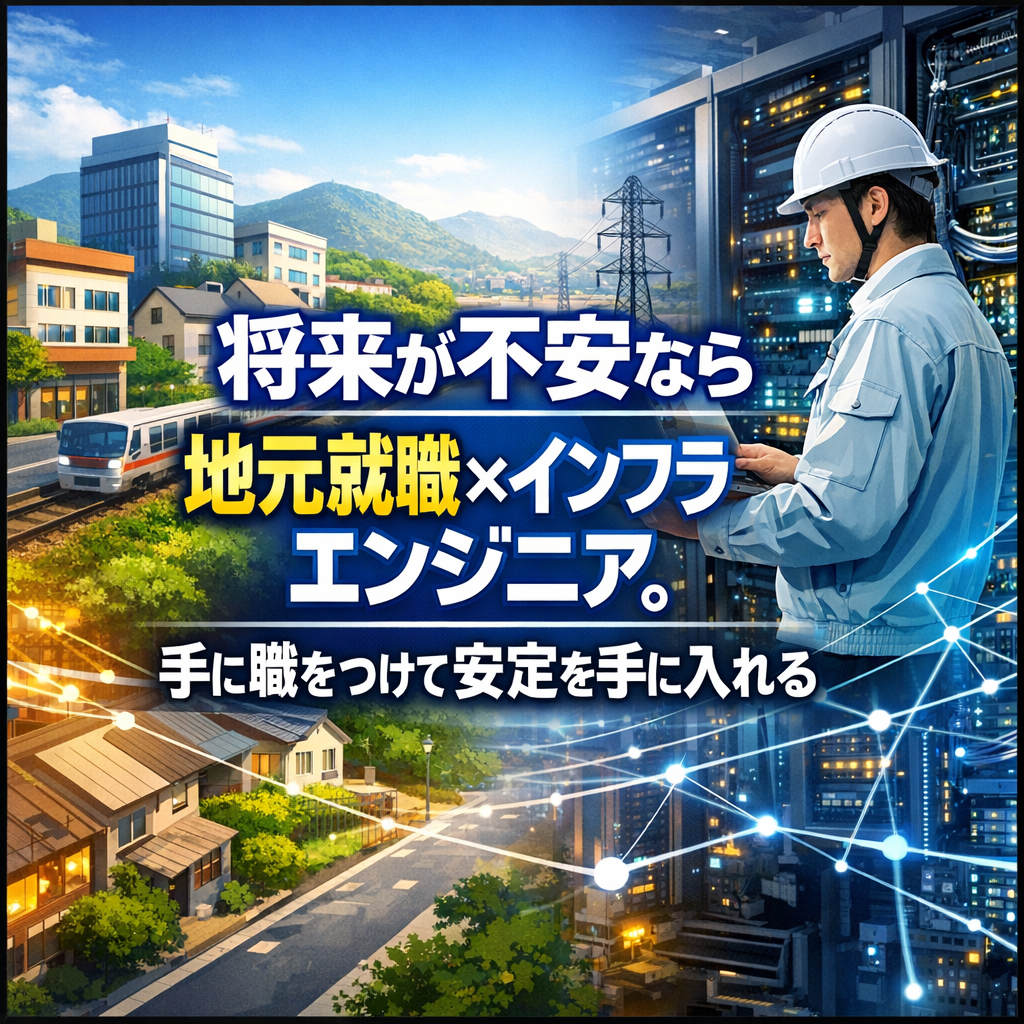 将来が不安なら地元就職×インフラエンジニア。手に職をつけて安定を手に入れる