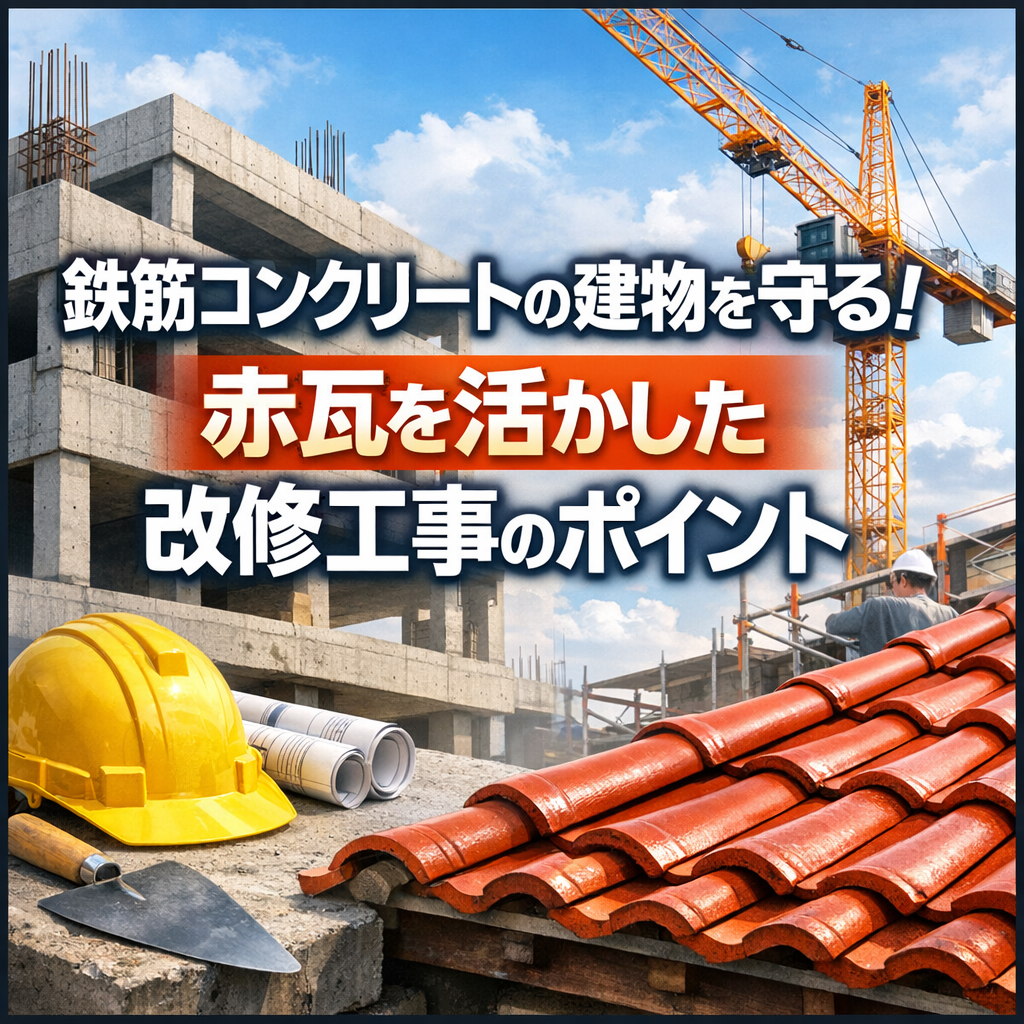 鉄筋コンクリートの建物を守る！赤瓦を活かした改修工事のポイント