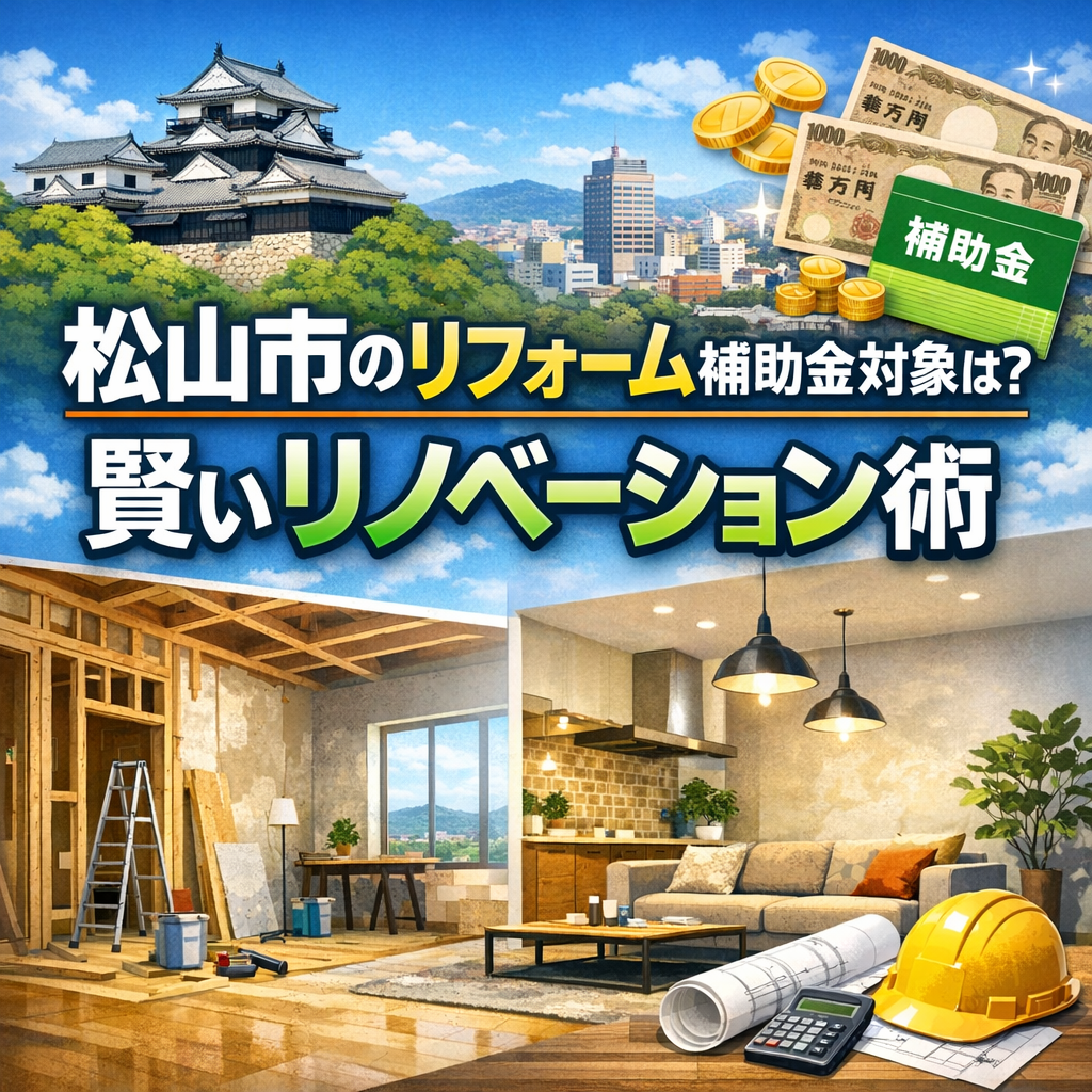 松山市のリフォーム補助金対象は？賢いリノベーション術