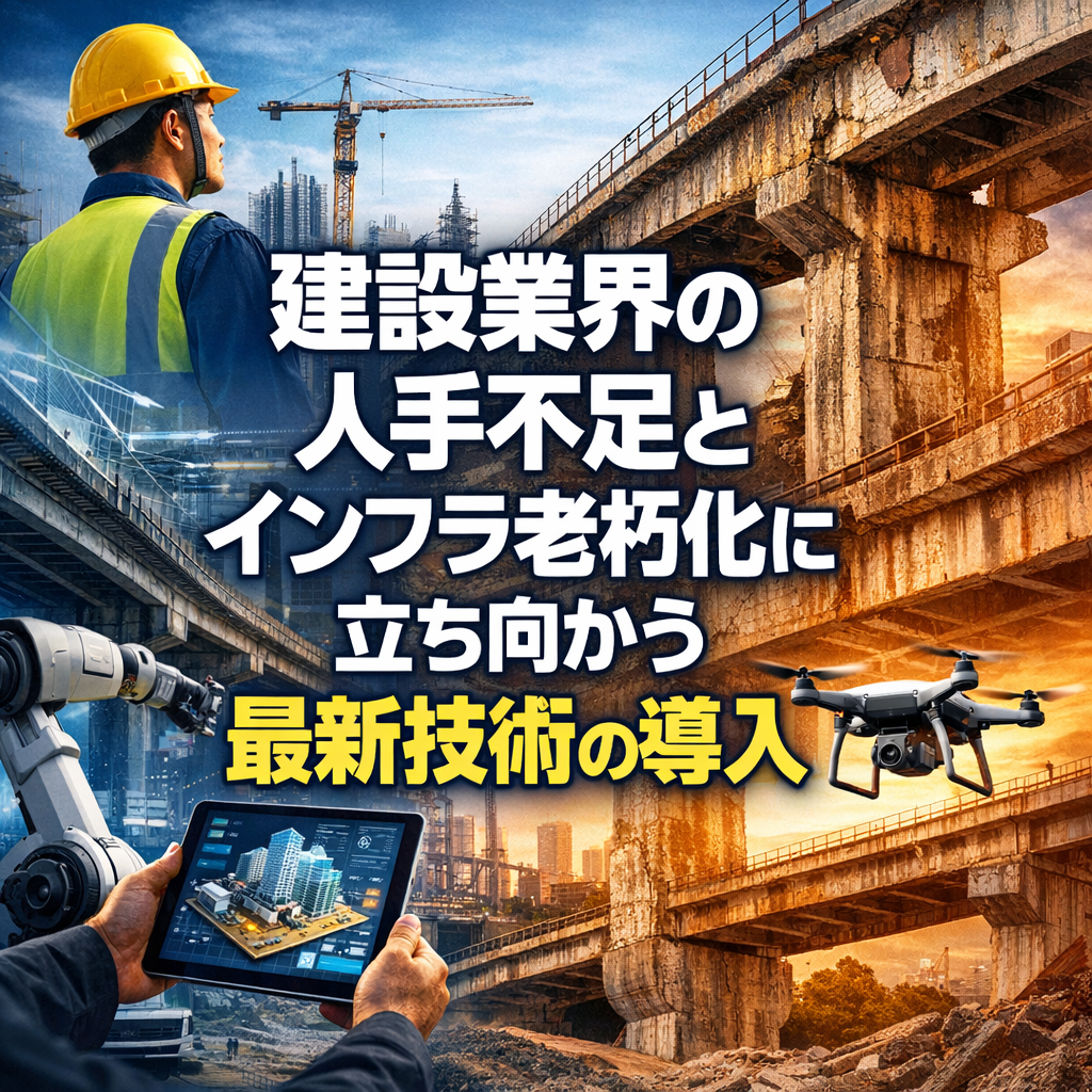 建設業界の人手不足とインフラ老朽化に立ち向かう最新技術の導入