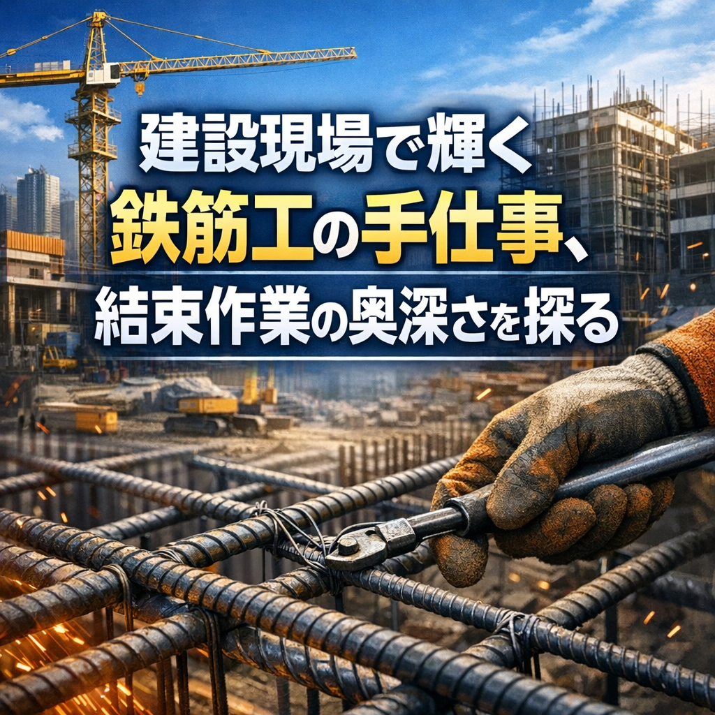 建設現場で輝く鉄筋工の手仕事、結束作業の奥深さを探る