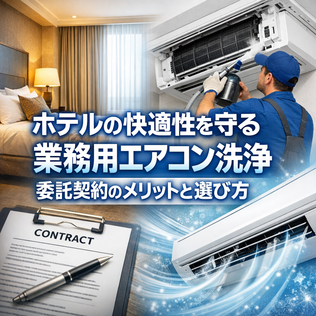 ホテルの快適性を守る業務用エアコン洗浄、委託契約のメリットと選び方