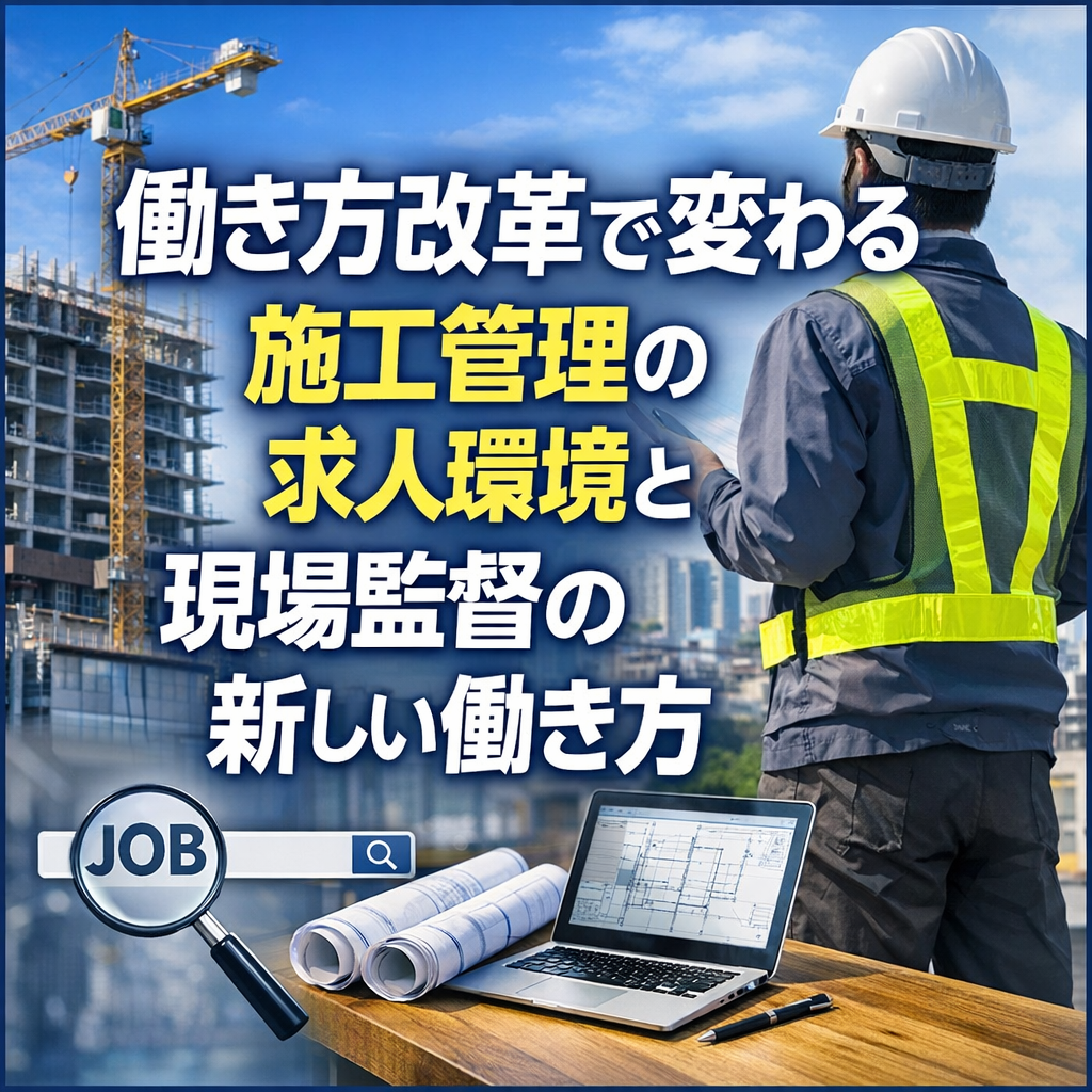 働き方改革で変わる施工管理の求人環境と現場監督の新しい働き方