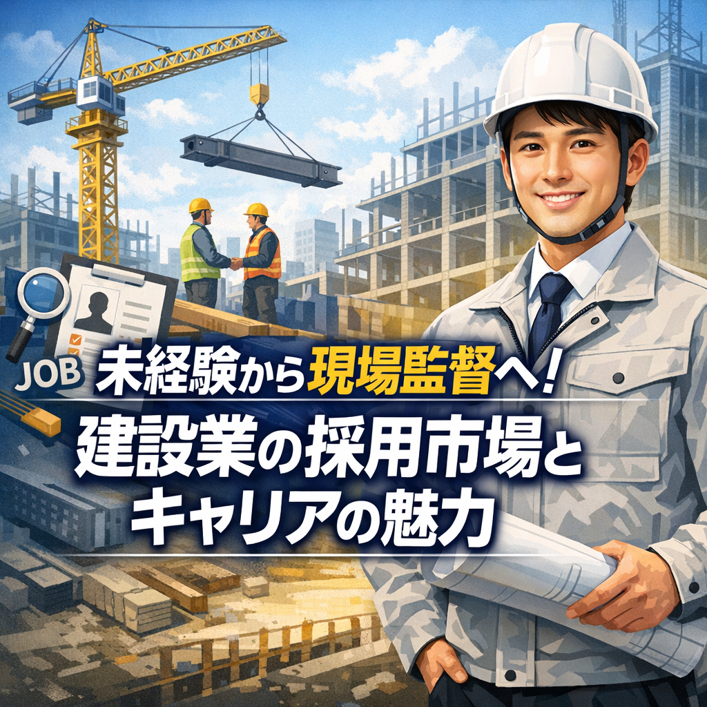未経験から現場監督へ！建設業の採用市場とキャリアの魅力