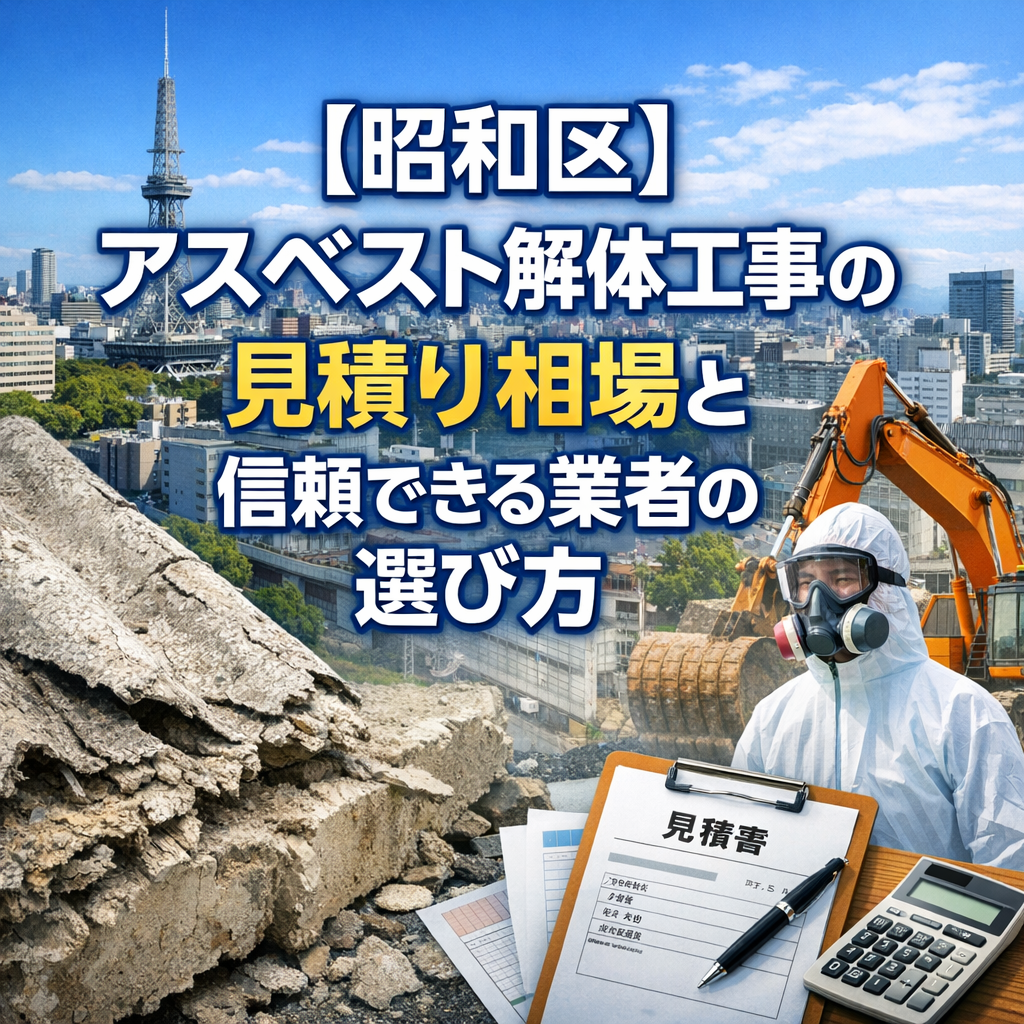 【昭和区】アスベスト解体工事の見積り相場と信頼できる業者の選び方