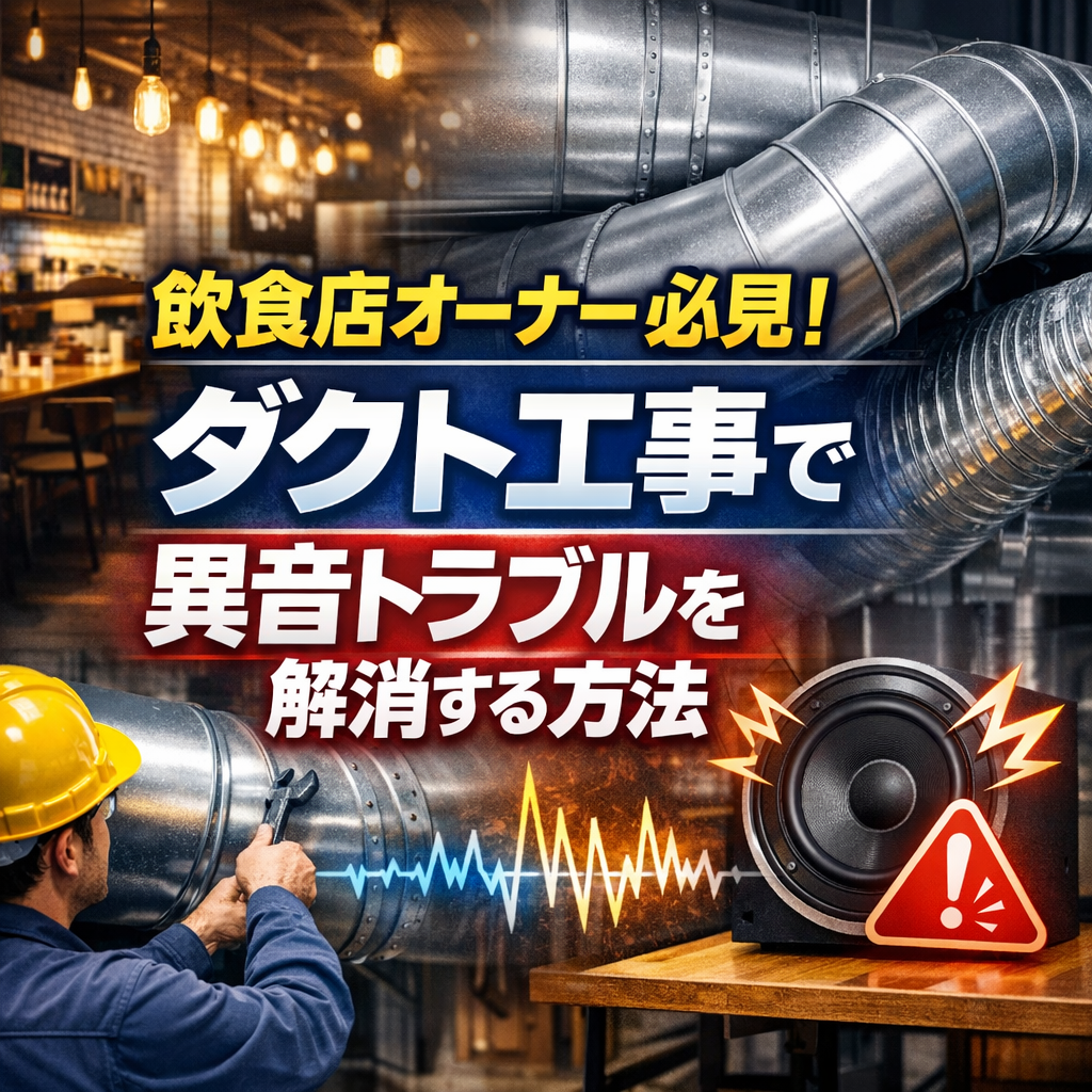 飲食店オーナー必見！ダクト工事で異音トラブルを解消する方法