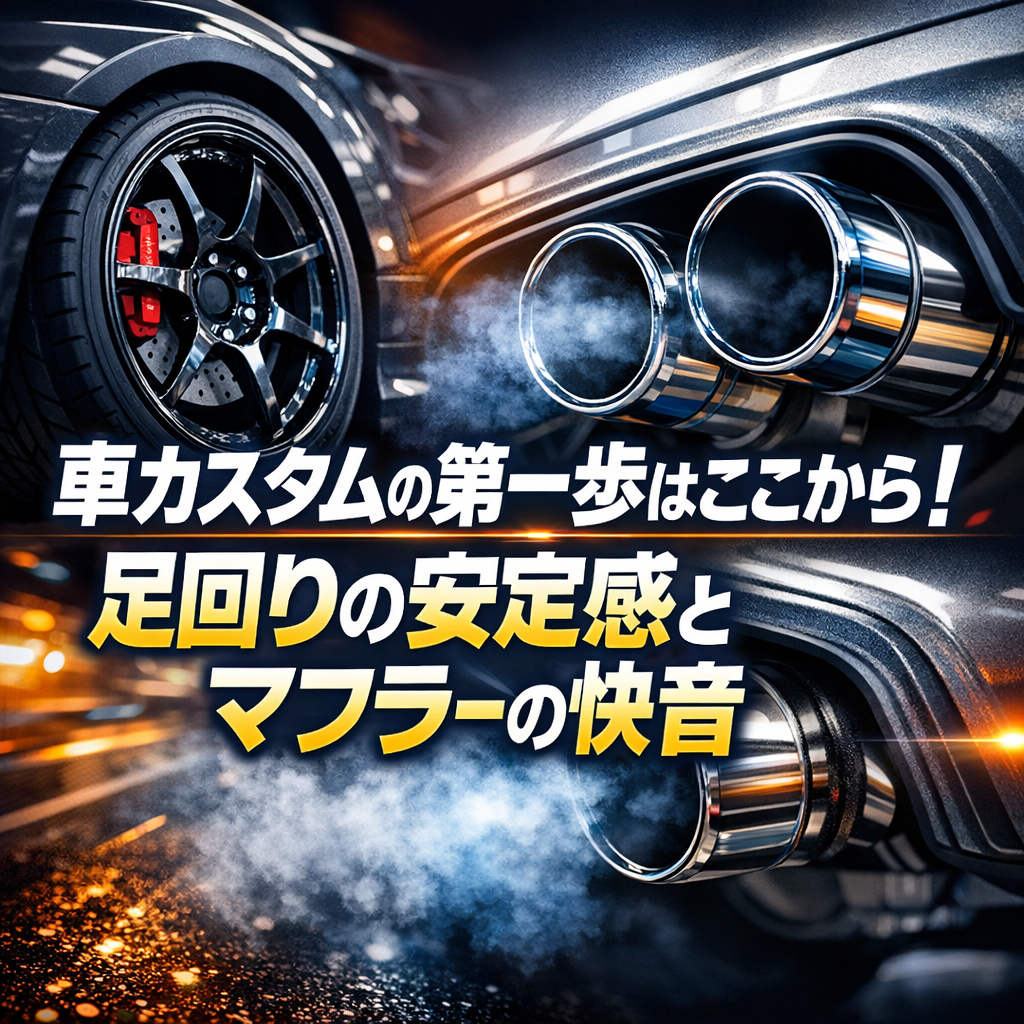 車カスタムの第一歩はここから！足回りの安定感とマフラーの快音