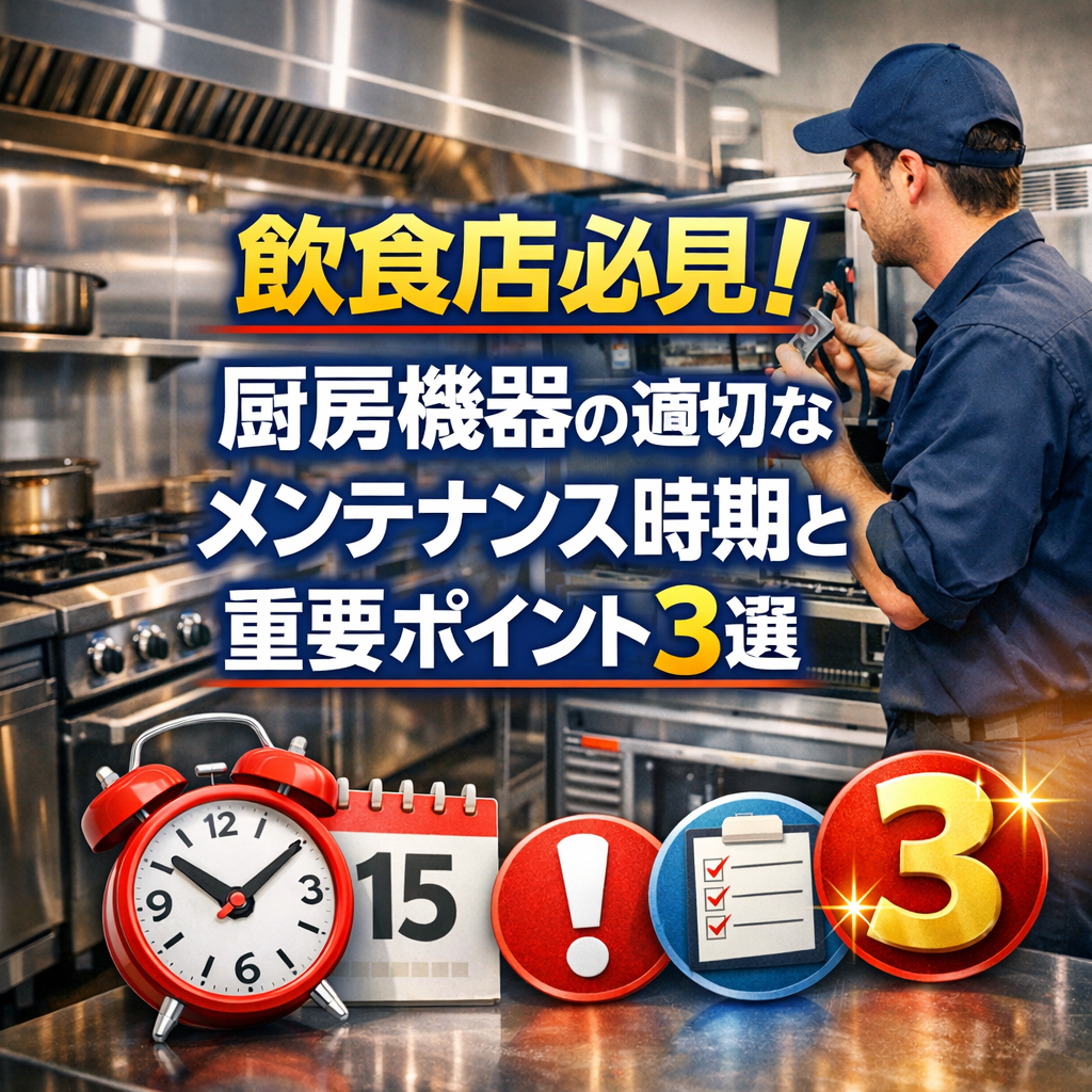 飲食店必見！厨房機器の適切なメンテナンス時期と重要ポイント3選