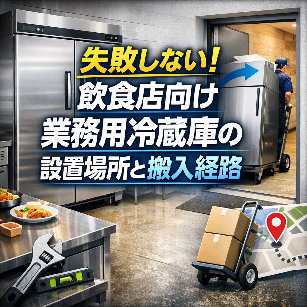 失敗しない！飲食店向け業務用冷蔵庫の設置場所と搬入経路