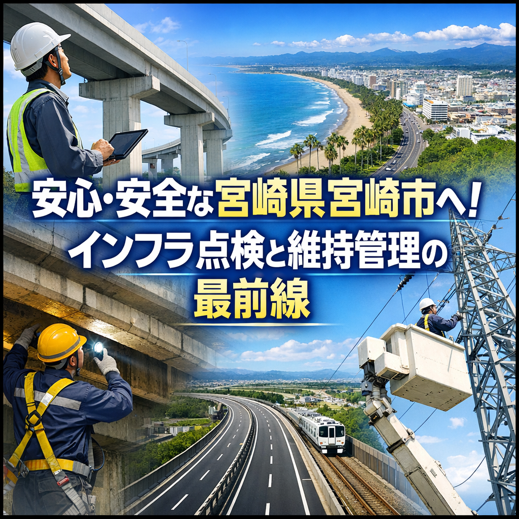 安心・安全な宮崎県宮崎市へ！インフラ点検と維持管理の最前線