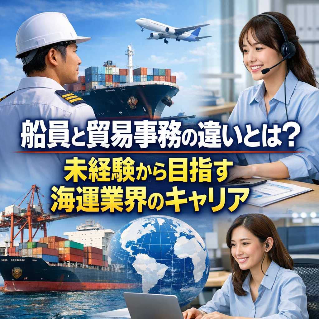 船員と貿易事務の違いとは？未経験から目指す海運業界のキャリア