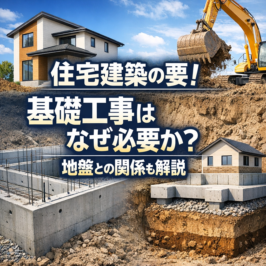 住宅建築の要！基礎工事はなぜ必要か？地盤との関係も解説