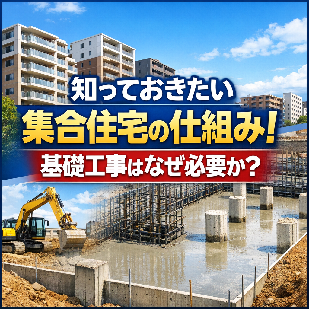 知っておきたい集合住宅の仕組み！基礎工事はなぜ必要か？
