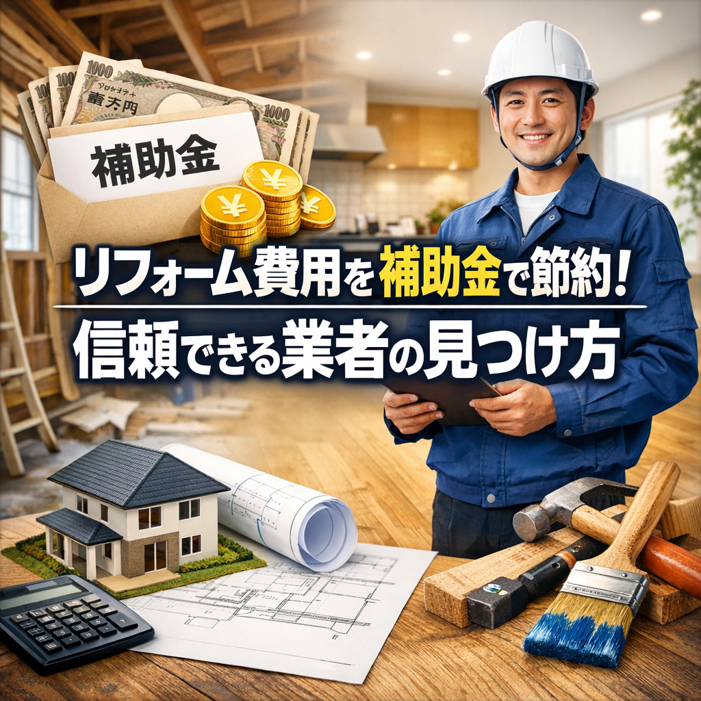 リフォーム費用を補助金で節約！信頼できる業者の見つけ方
