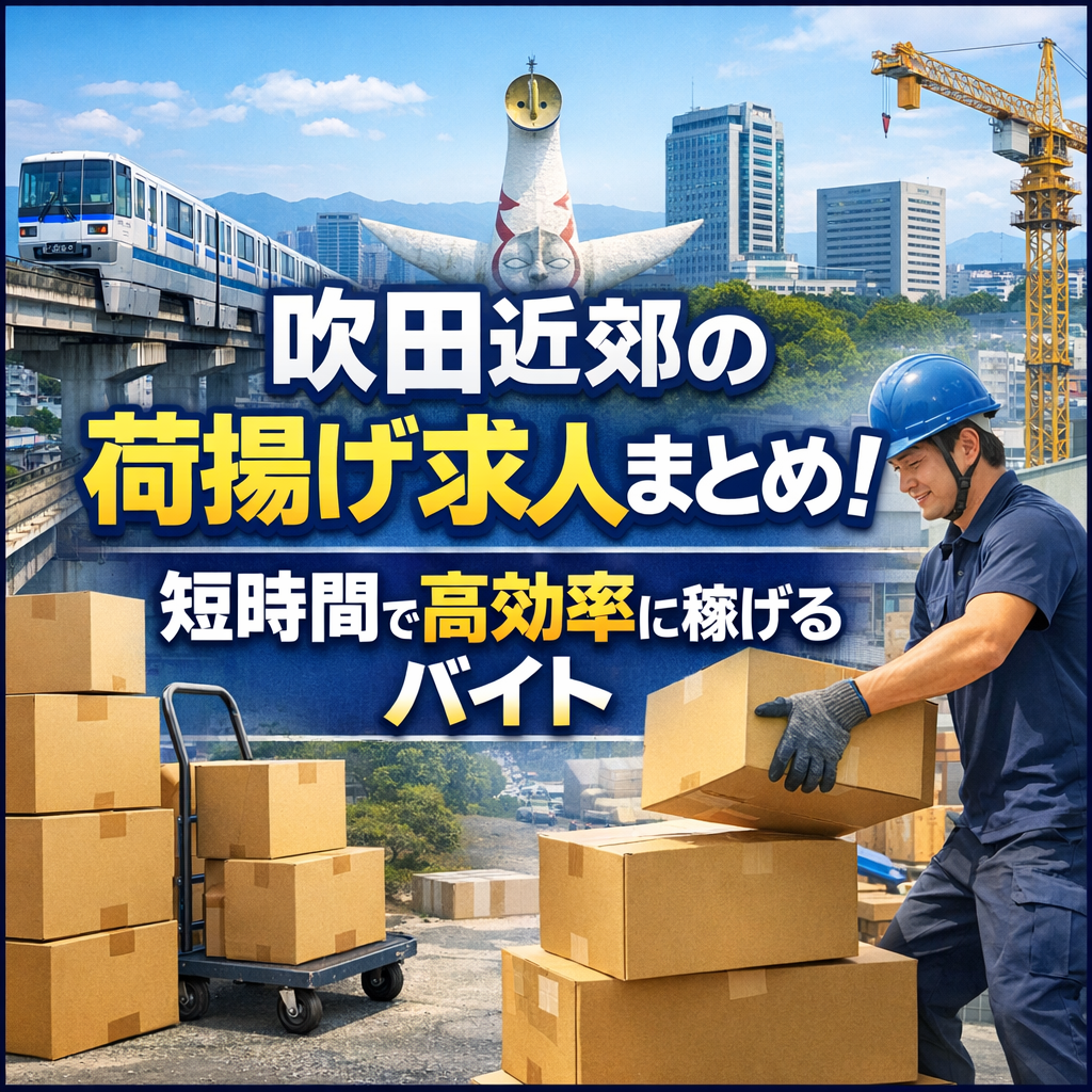 吹田近郊の荷揚げ求人まとめ！短時間で高効率に稼げるバイト