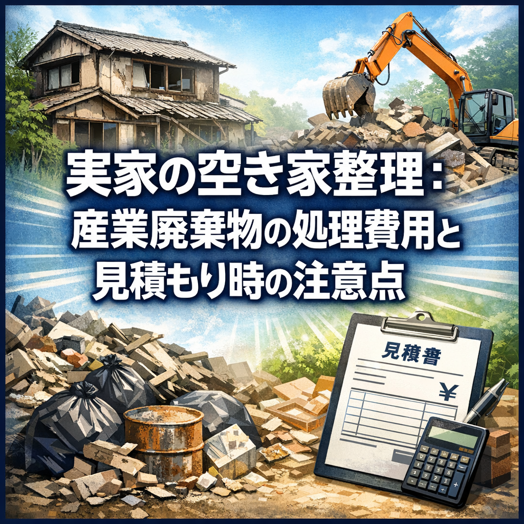 実家の空き家整理：産業廃棄物の処理費用と見積もり時の注意点