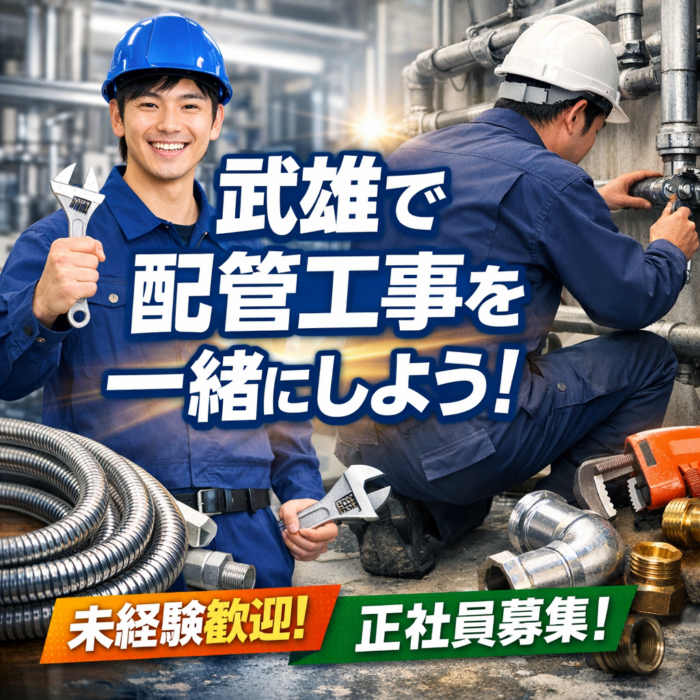 生活を支える配管工の魅力。未経験歓迎の正社員で安定収入を実現