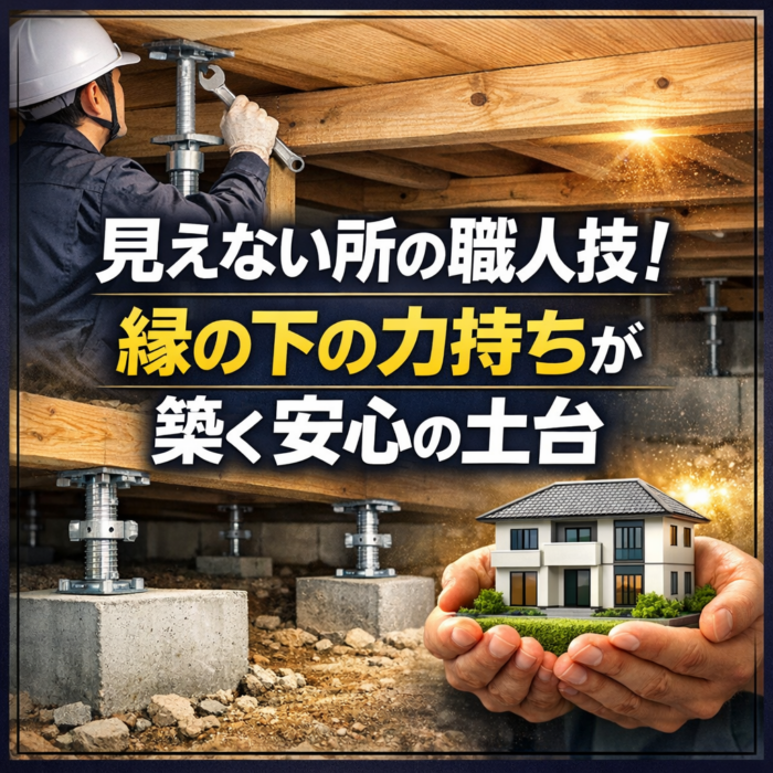 見えない所の職人技！縁の下の力持ちが築く安心の土台