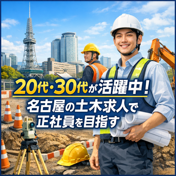 20代・30代が活躍中！名古屋の土木求人で正社員を目指す