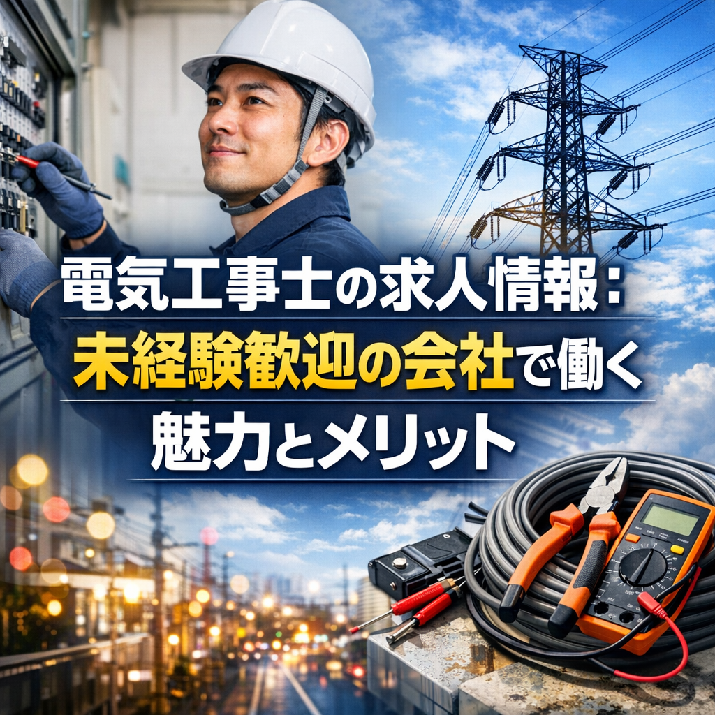電気工事士の求人情報：未経験歓迎の会社で働く魅力とメリット