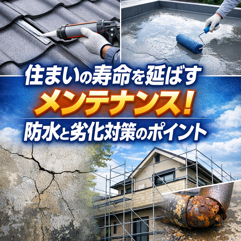 住まいの寿命を延ばすメンテナンス！防水と劣化対策のポイント