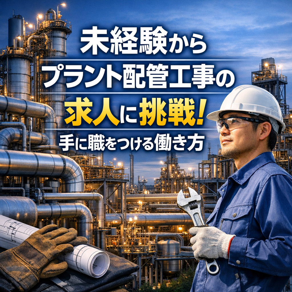 未経験からプラント配管工事の求人に挑戦！手に職をつける働き方