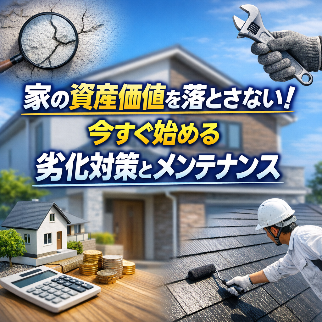 家の資産価値を落とさない！今すぐ始める劣化対策とメンテナンス