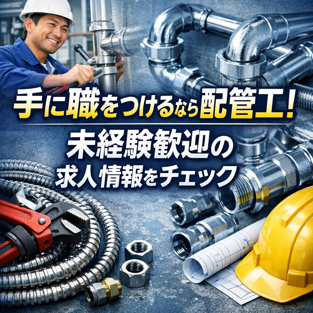 手に職をつけるなら配管工！未経験歓迎の求人情報をチェック