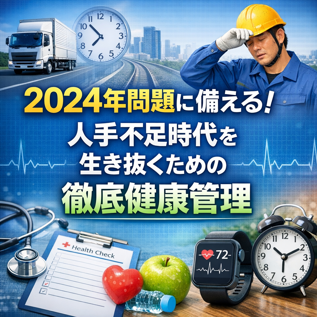 2024年問題に備える！人手不足時代を生き抜くための徹底健康管理