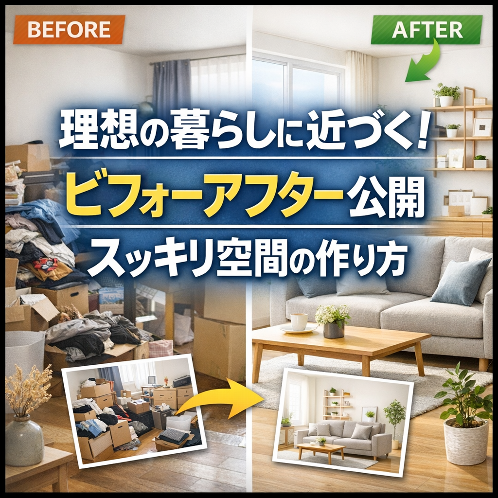 理想の暮らしに近づく！ビフォーアフター公開、スッキリ空間の作り方